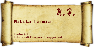 Mikita Hermia névjegykártya